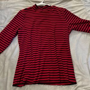 Hot Topic Red and Black Striped Shirt